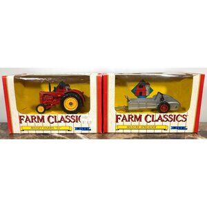 Ertl Farm Classics Massey-Harris 55 Tractor & Manure Spreader Diecast 1/43 Lot